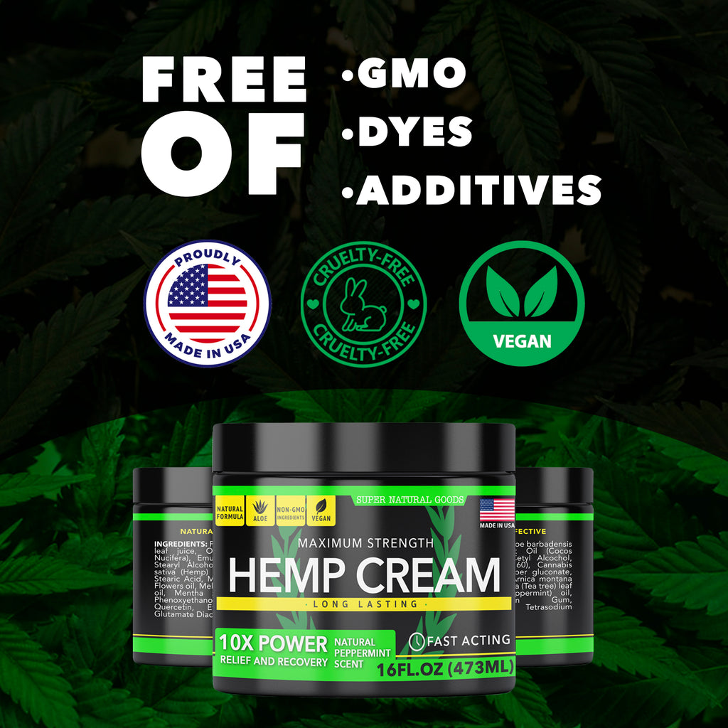 CLAIMLESS Hemp Cream for Pain Relief & Inflammation