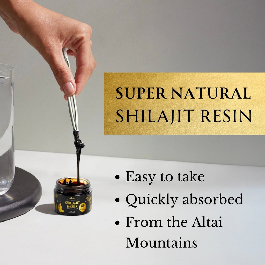 High Nutritional Potency, Grade A Shilajit Resin with 85+ Plant-Derived Trace Minerals and Fulvic Acid, Energy & Immune Suport for Men and Women, 3rd Party US Lab Tested (30g)