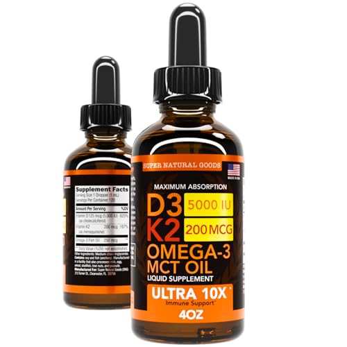 Immune System Support D3 K2 Liquid Vitamins