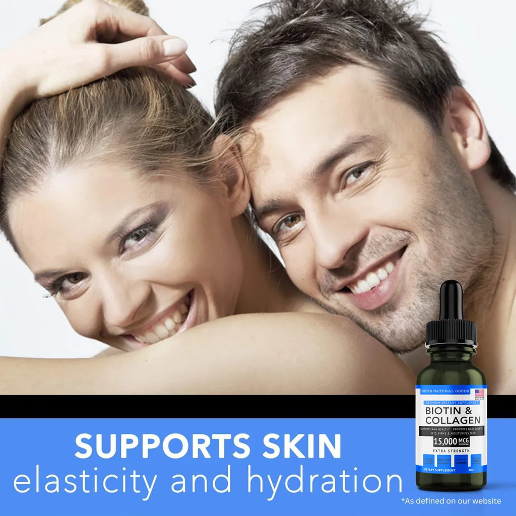 Liquid Biotin Collagen - Boost Healthy Hair, Skin, Nails (Made in USA)