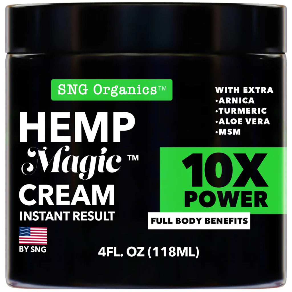 Hemp Magic Cream for Pain Relief & Inflammation (Made in USA)