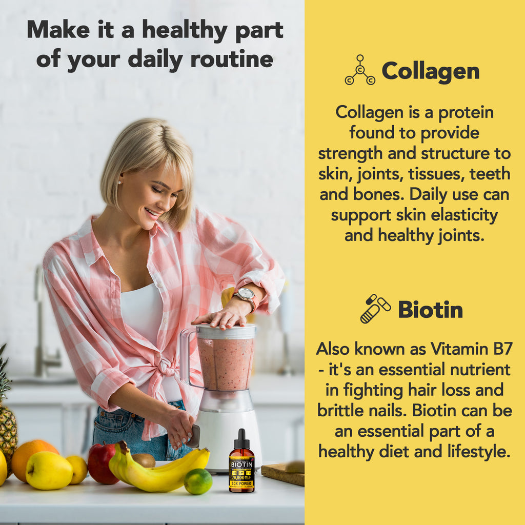 Boosted Biotin & Collagen for Hair Growth, Nail Strength & Skin Health