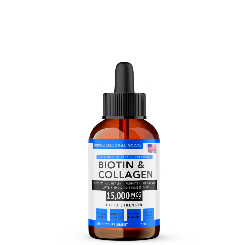 Liquid Biotin Collagen Boost Healthy Hair Skin Nails Made in